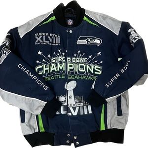 Authentic NFL Seattle Seahawks Superbowl XLVIII champions Heavy Jacket